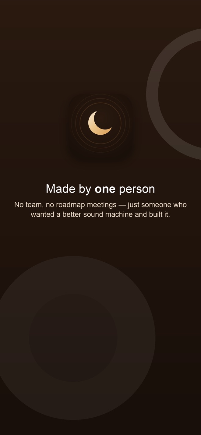 Made by one person - no team, no roadmap meetings, just someone who wanted a better sound machine and built it
